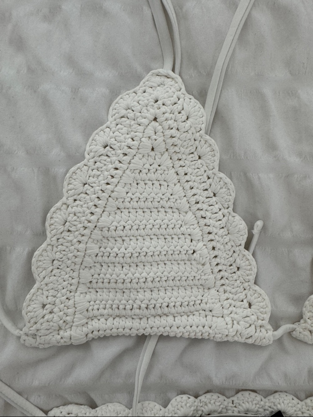 Brand New Beach Riot White Crochet 2 Piece Swim Suit - Picture 3 of 4